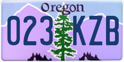 OR license plate 023KZB