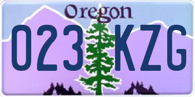 OR license plate 023KZG