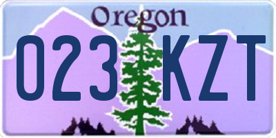OR license plate 023KZT