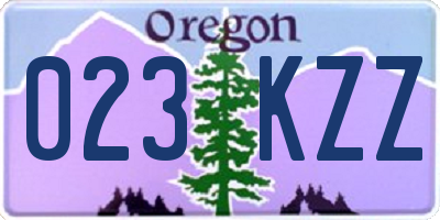 OR license plate 023KZZ
