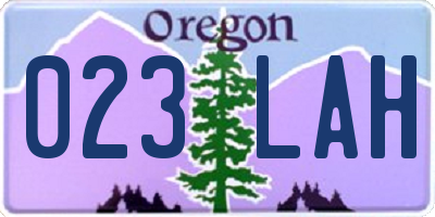 OR license plate 023LAH