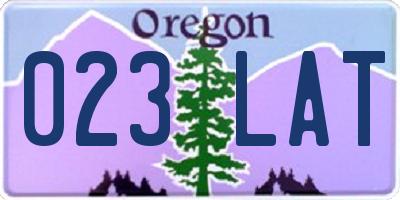 OR license plate 023LAT