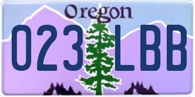 OR license plate 023LBB