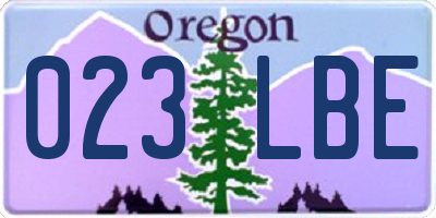 OR license plate 023LBE