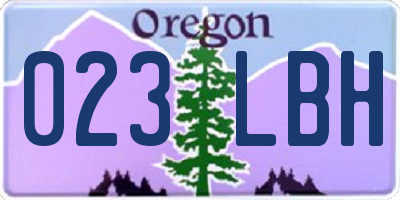 OR license plate 023LBH
