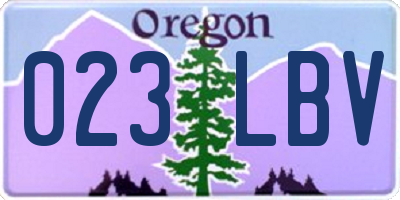 OR license plate 023LBV