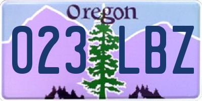 OR license plate 023LBZ