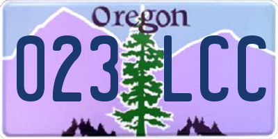 OR license plate 023LCC