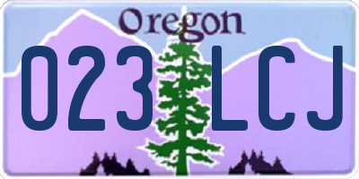 OR license plate 023LCJ