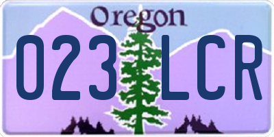 OR license plate 023LCR