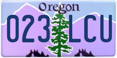 OR license plate 023LCU