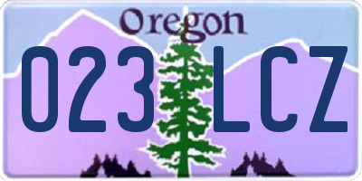 OR license plate 023LCZ