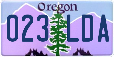 OR license plate 023LDA