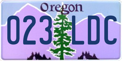 OR license plate 023LDC