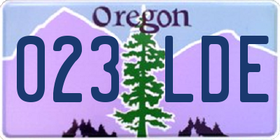OR license plate 023LDE