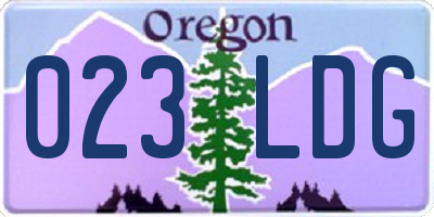 OR license plate 023LDG