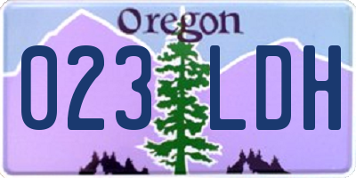 OR license plate 023LDH