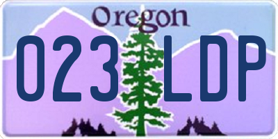 OR license plate 023LDP