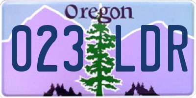 OR license plate 023LDR