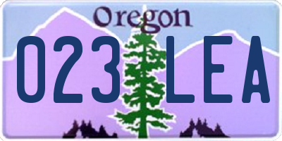 OR license plate 023LEA