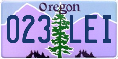 OR license plate 023LEI