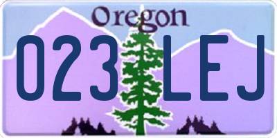 OR license plate 023LEJ