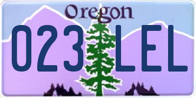 OR license plate 023LEL