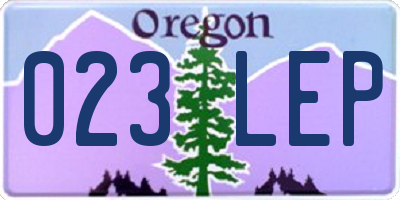 OR license plate 023LEP