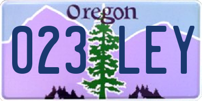 OR license plate 023LEY