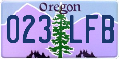 OR license plate 023LFB
