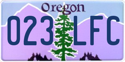 OR license plate 023LFC