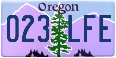 OR license plate 023LFE