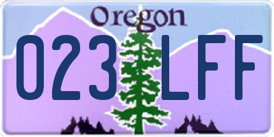 OR license plate 023LFF