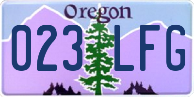 OR license plate 023LFG