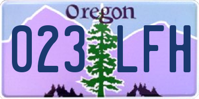 OR license plate 023LFH