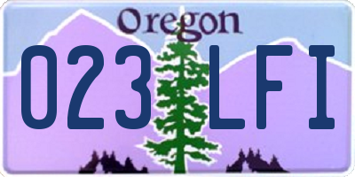 OR license plate 023LFI