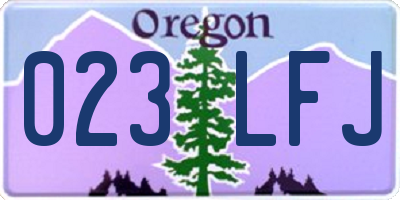 OR license plate 023LFJ