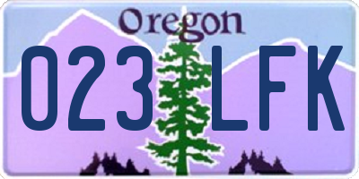 OR license plate 023LFK