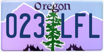 OR license plate 023LFL