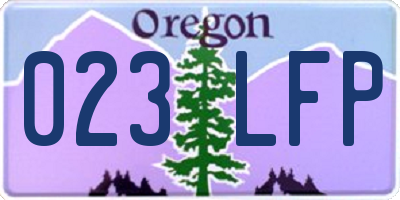 OR license plate 023LFP