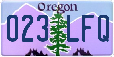OR license plate 023LFQ