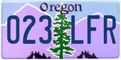 OR license plate 023LFR