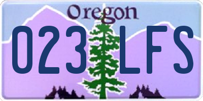 OR license plate 023LFS