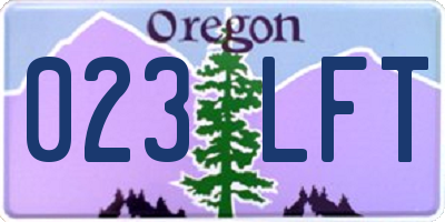 OR license plate 023LFT