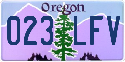 OR license plate 023LFV