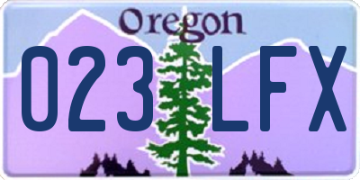 OR license plate 023LFX
