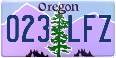 OR license plate 023LFZ