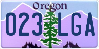 OR license plate 023LGA