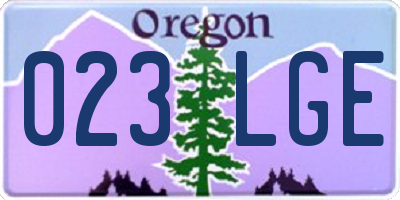 OR license plate 023LGE
