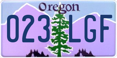 OR license plate 023LGF